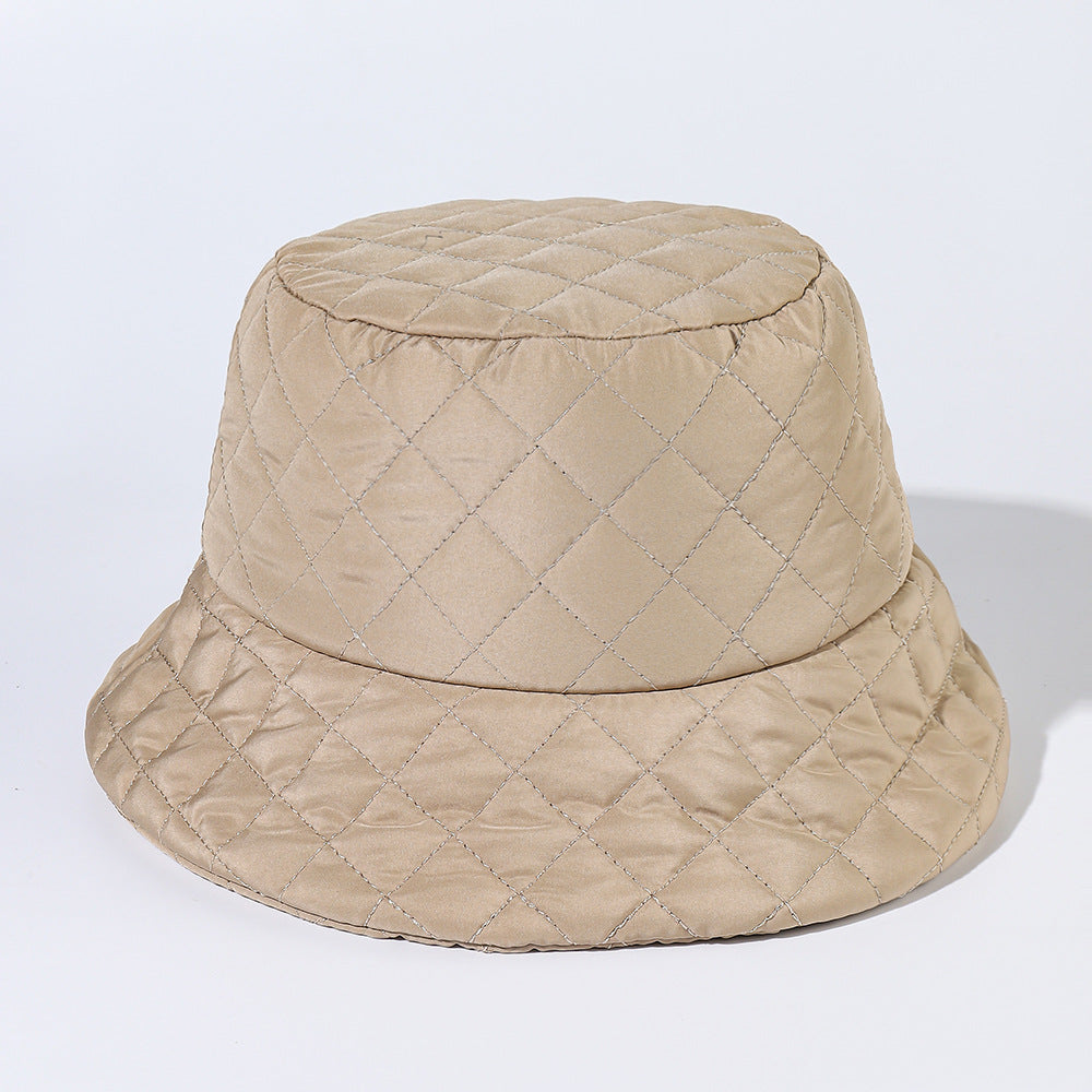 Solid Color Hat Women Autumn Winter Fisherman Hat Quilted Export Simple Basin Hat