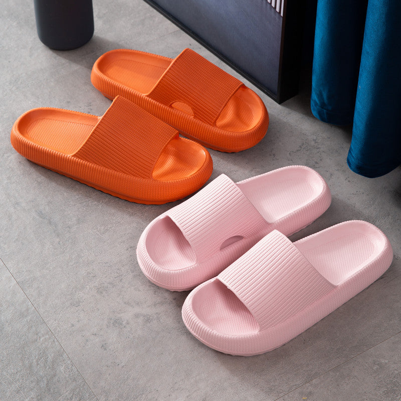 Mute Slippers Women Home Net Infrared Wear Home Slippers Thick Bottom Lightweight Home Bathroom Couples Sandals Shoes