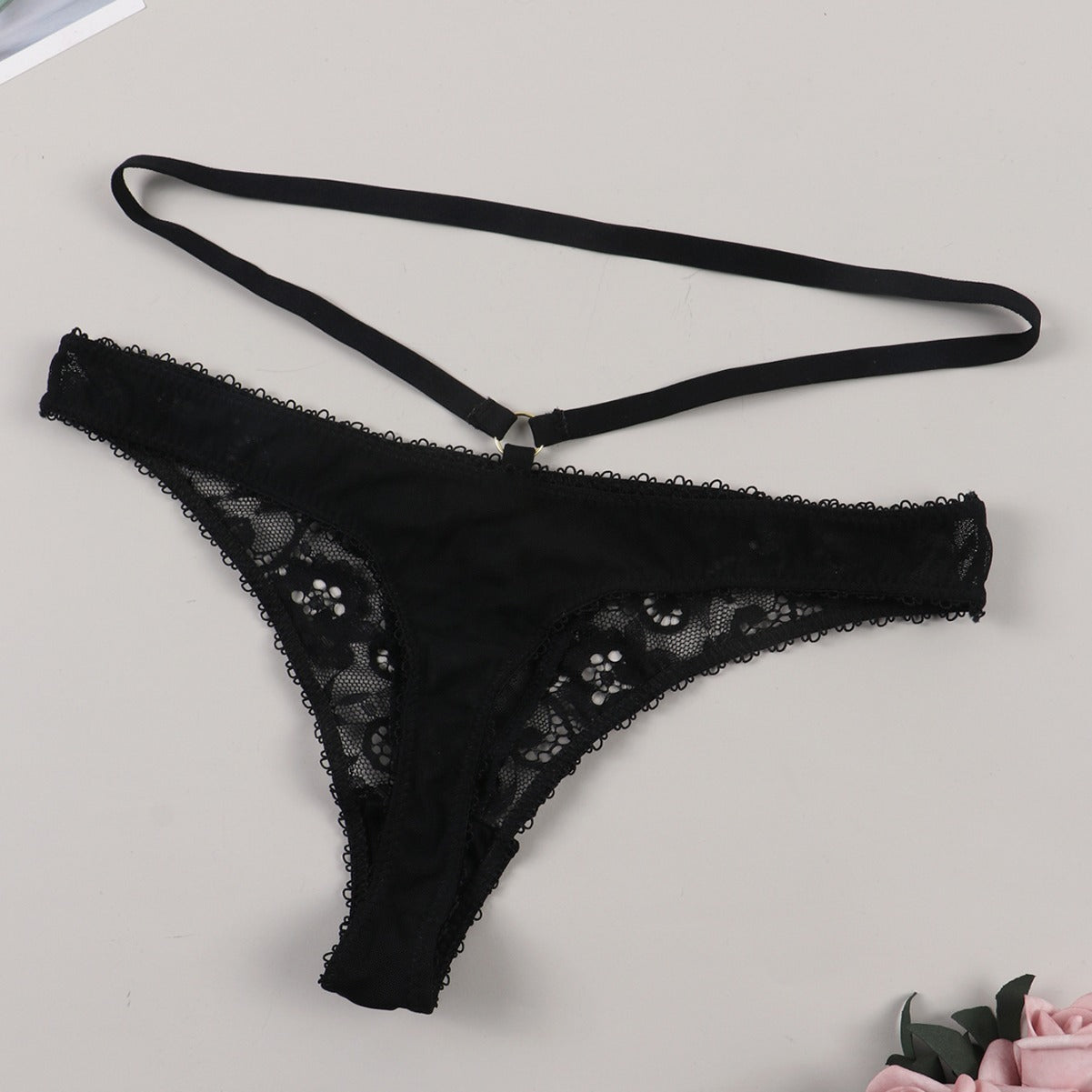 Varsbaby T Back Sexy Underwear Sexy T Shaped Lace up a Line T Back
