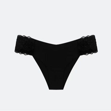 Summer Sexy Ultra Slim Traceless Lace Breathable Ladies Low Waist One Piece Underwear