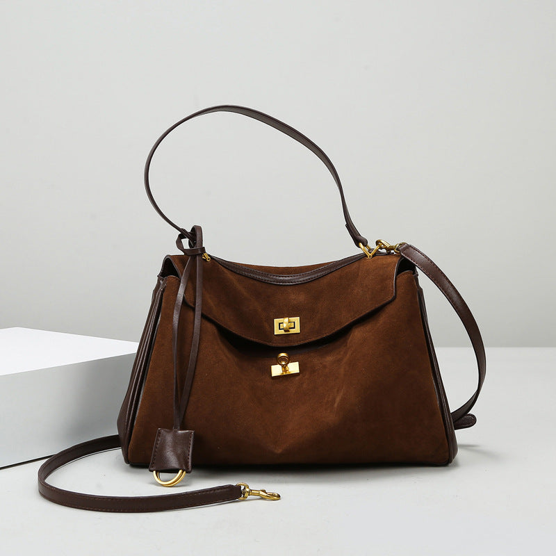 Tote Bag Autumn Winter High Grade Frosted Leather Bag Rodeo Bag Large Capacity Office Women Bag