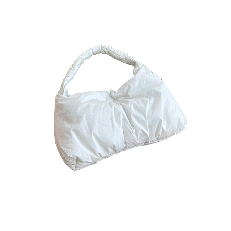 Autumn Winter Korean Fashionable Cloud Quilted Underarm Bag Soft Warm Shoulder Bag Clutch for Women
