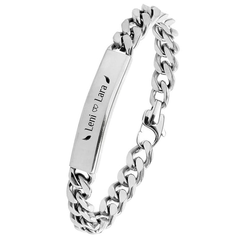 18K Vacuum Gold Plated Titanium Steel Bracelet Laser Laser Letter Graphic Number Stainless Steel Bracelet