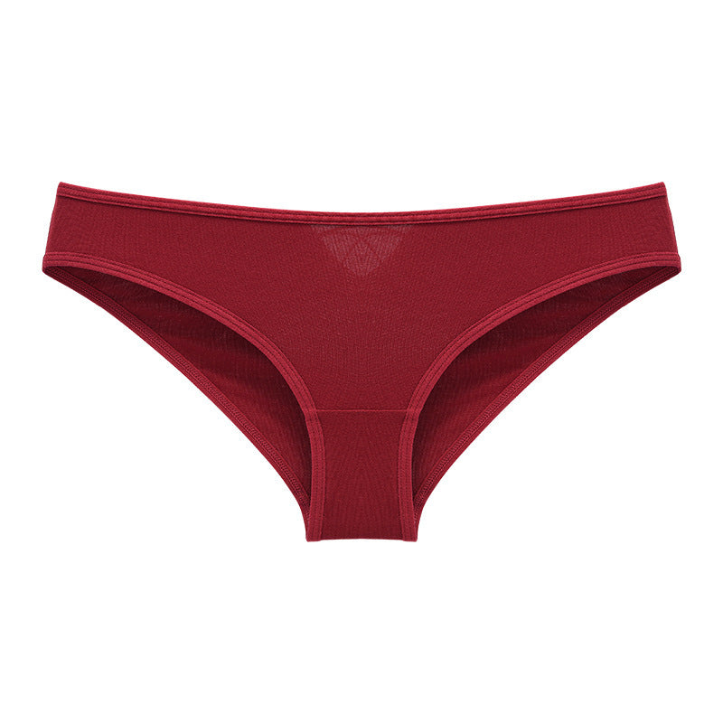 French Sexy Lace Underwear Women Half Sheath Breathable Crocheted Lace Low Waist Briefs Panties