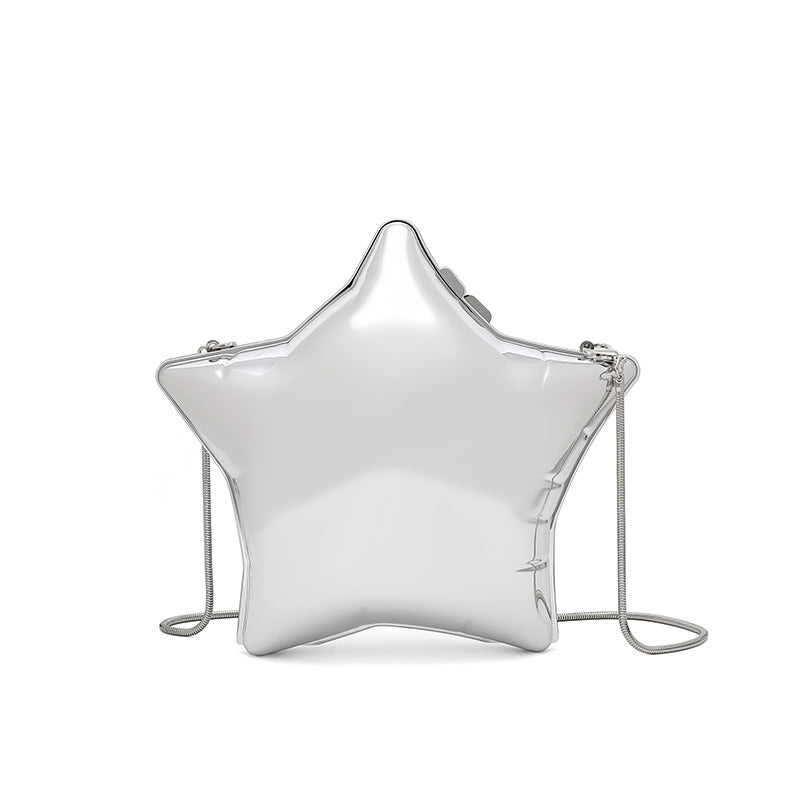 Acrylic Shiny Mini Pentagram Bag Small Cute Exquisite Box Chain Crossbody Small Bag