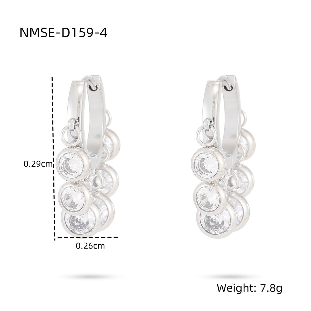 Steel Color White Diamond