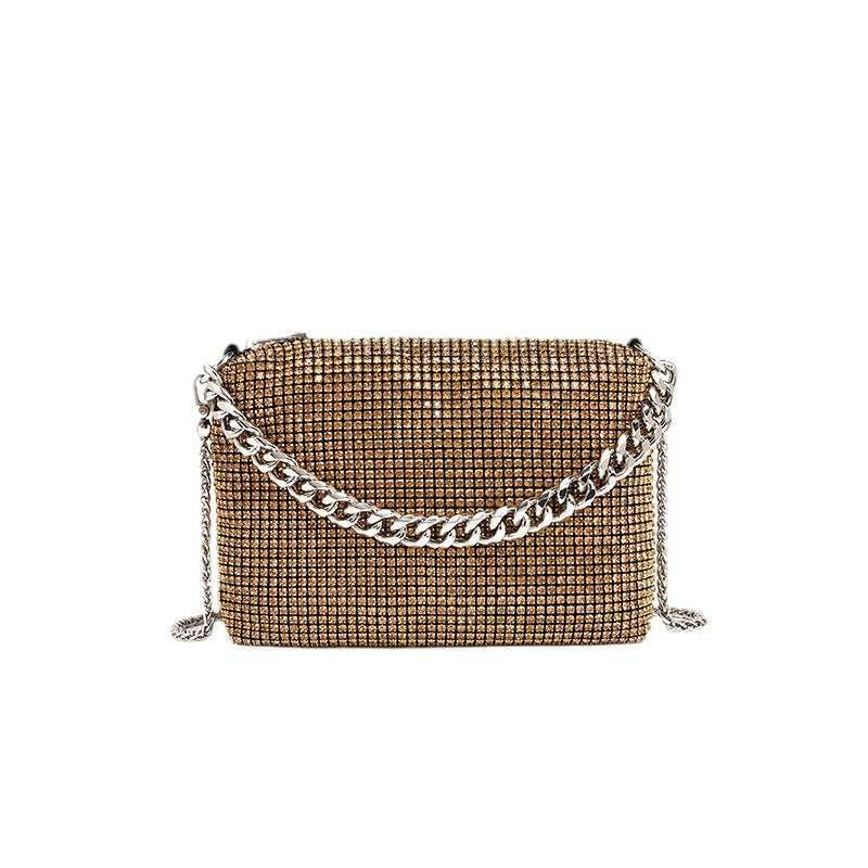 Dinner Bag Women Chain Diamond Embedded Shoulder Messenger Bag