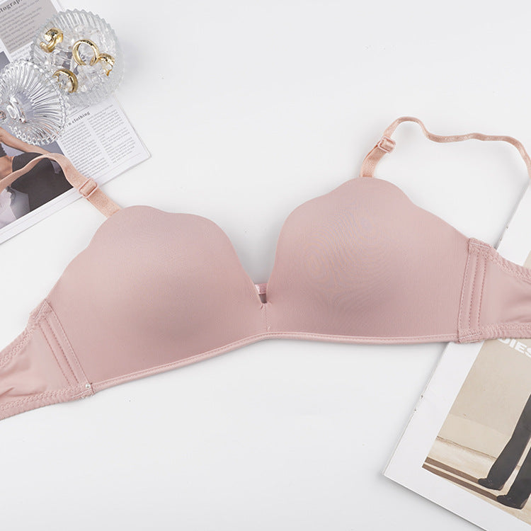 Wireless Bra Shoulder Strap Replaceable Two Rows Three Buckles Underwear Push up Small Size Use