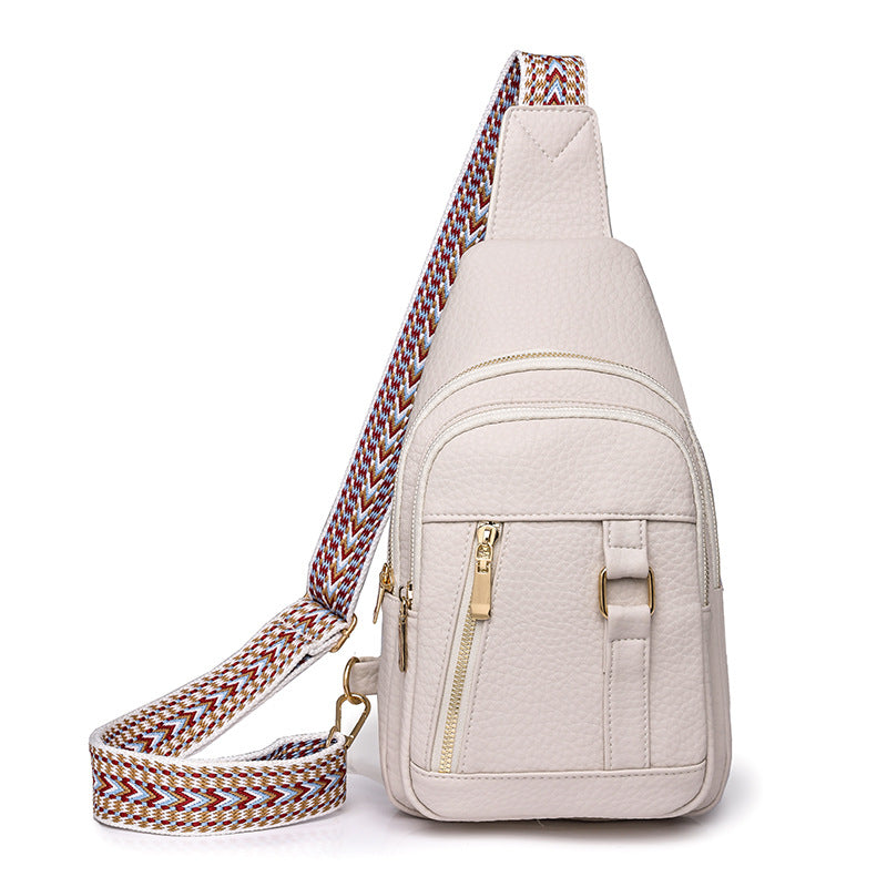 Chest Bag Arrival Faux Leather Soft Leather Simple Lightweight Trendy Chest Bag Shoulder Bag Travel Casual Crossbody Small Backpack