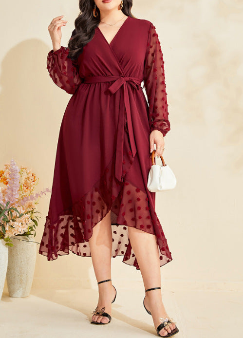 Plus Size Printed Pullover Office Maxi Dress Middle East Plus Size Women Dress Women