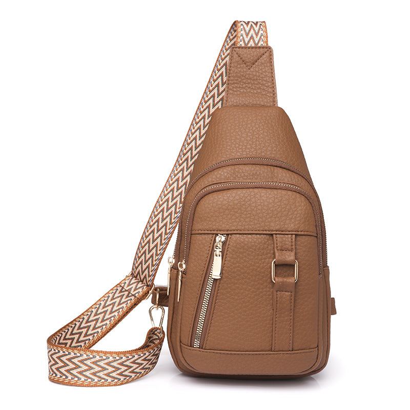 Chest Bag Arrival Faux Leather Soft Leather Simple Lightweight Trendy Chest Bag Shoulder Bag Travel Casual Crossbody Small Backpack