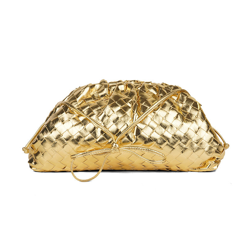 Large Capacity Woven Cloud Bag Clip Bag Shoulder Messenger Bag Clutch