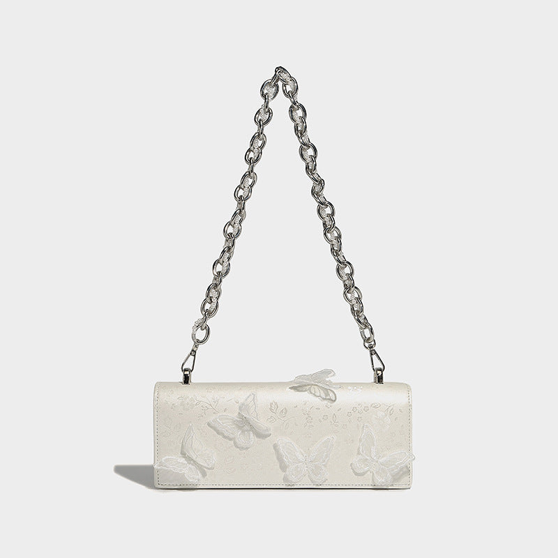 Lace Underarm Bag Women Bag Wild Baguette Bag High Grade Chain Shoulder Bag