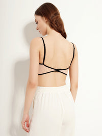 bralette Summer Small Sling Lace Sexy Lingerie Soft Underwire Push up Big Chest Show Small Thin U Shaped Backless Bra
