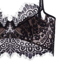 bralette Summer Small Sling Lace Sexy Lingerie Soft Underwire Push up Big Chest Show Small Thin U Shaped Backless Bra