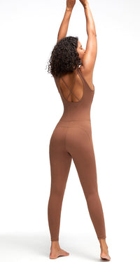 Yoga Clothes Jumpsuit Body Training Workout Beauty Back Ballet Dancing Dress Women Crisscross
