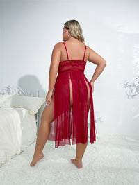 Plus Size Sexy Lingerie Lace See through Temptation Sexy Sleepwear