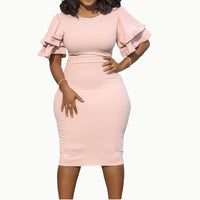 Plus Size Popular Office Slim Fit Patchwork One Step Dress