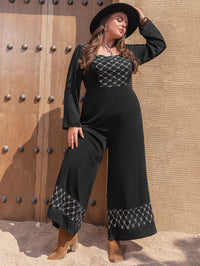 Plus Size Women Autumn Winter Long Sleeve Jumpsuit Casual Mixed Batch Delivery