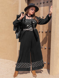Plus Size Women Autumn Winter Long Sleeve Jumpsuit Casual Mixed Batch Delivery