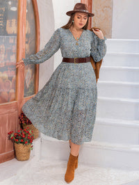 Plus Size Women Dress Bohemian Casual Loose Maxi Dress