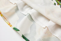 Strapless Short Tube Top High Waist Nail Buckle Two Piece Dress Fashionable Suit