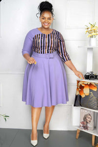Plus Size Women Clothing Printing Dress