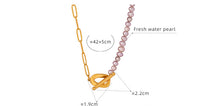 Round Beads A String of Beads Natural Freshwater Pearl Retro Minority Light Purple OT Buckle Necklace Basic All Matching