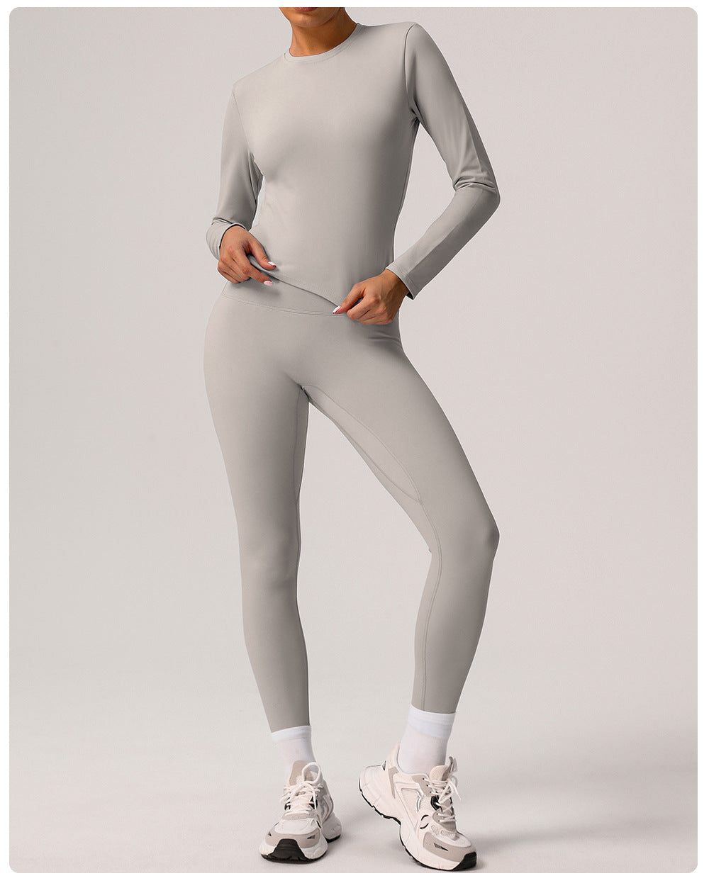 Velvet Sport Casual Long Sleeve T shirt Solid Color Yoga Clothes Slim Fit Slimming Fitness Warm Keeping Sports Top Women