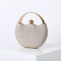 Retro Glittering Powder Portable Cocktail Bag Arc Dinner Bag Beaded Bag Evening Bag