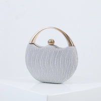 Retro Glittering Powder Portable Cocktail Bag Arc Dinner Bag Beaded Bag Evening Bag