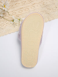 Fluffy Slippers Heart-Shaped Flat Slippers Women Home Casual Anti Rabbit Fur Cotton Slippers Women