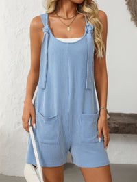 Women Clothing Summer Casual Stylish Twist Strip Knitted Jumpsuit Bib for Women