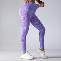 Tiger Pattern Seamless Yoga Pants Outdoor Peach Hip Lifting Sport Tight Pants Tie Dye Printing High Waist Yoga Pants Yoga Pants