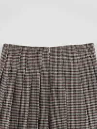 Houndstooth Jacket Coat Women High Waist Skirt Two Piece Set