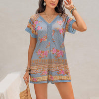 Mixed Batch Delivery Seaside Vacation Casual Women V neck Jumpsuit