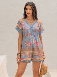 Mixed Batch Delivery Seaside Vacation Casual Women V neck Jumpsuit