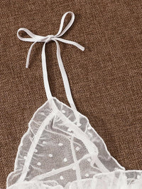 Sexy Lingerie Set Women Lace Beautiful Back Criss Cross Strap Thin French Bra Wireless Bra Triangle Cup Girl