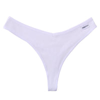 Women T Back Briefs Cotton Sexy Low Waist Panties High Slit Briefs