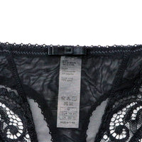 Sexy Lace T Back Women Transparent Cutout Women T-Shaped Panties Underwear Women Seduction Low Waist Black Tie