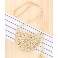 Crossbody Hand-Woven Bag Casual Simple Straw Bag Seaside Vacation Beach Bag