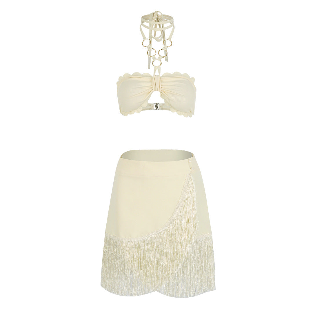 White Top Skirt [Bottomless Pants]]