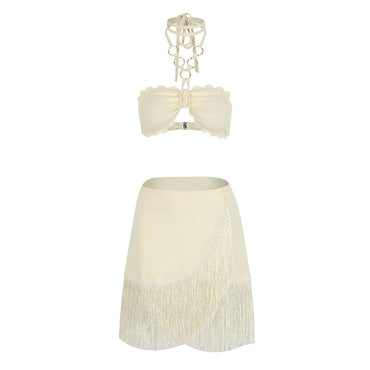 White Top Skirt [Bottomless Pants]]