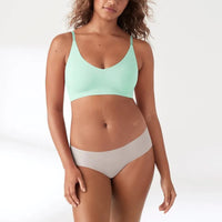 Seamless Comfort Wireless Spaghetti Strap Big Chest Small Peach Heart Underwear Women V Neck Backless Bra Bralette