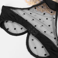 Supply September Sexy Transparent Printing Dot Mesh Ribbon Sexy Suit
