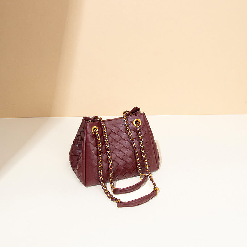 Women Hand Woven Bag Parachute Chain Bag Woven Portable Vegetable Basket Shoulder Bag