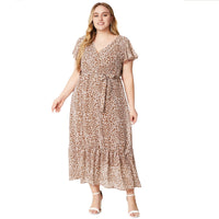 Plus Size Summer Women Clothes V-neck Dress