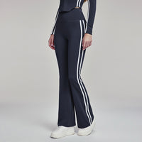 Slim Yoga Trousers Women Outer Wear Thin High Waist Belly Contracting Fitness Bell Bottom Pants Pilates Training Workout Pants