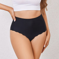 High Waist Hip Lift Belly Shaping Women Briefs One Piece Wave Lace Girls Yoga Seamless Underwear