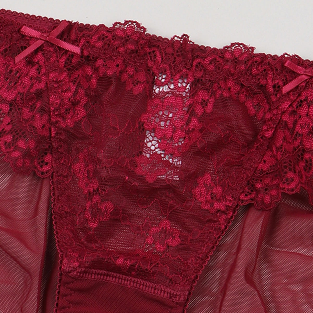 Ultra Thin Sexy Lace Hollow Out Cutout Mesh Translucent Low Waist Comfort Cotton Crotch Briefs for Women